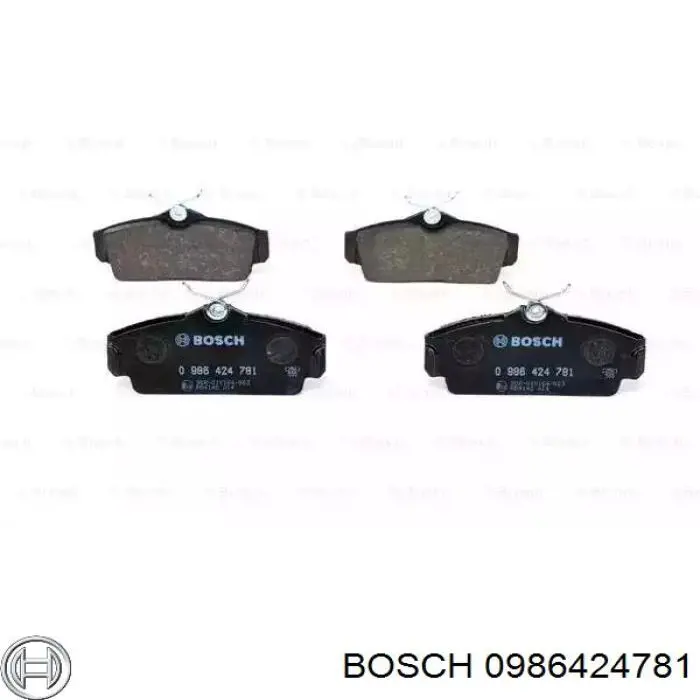 0 986 424 781 Bosch передние тормозные колодки