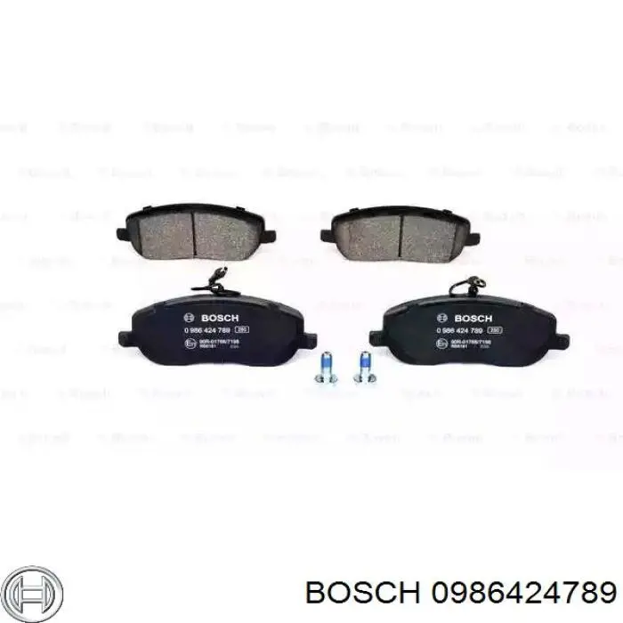 0986424789 Bosch колодки тормозные передние дисковые