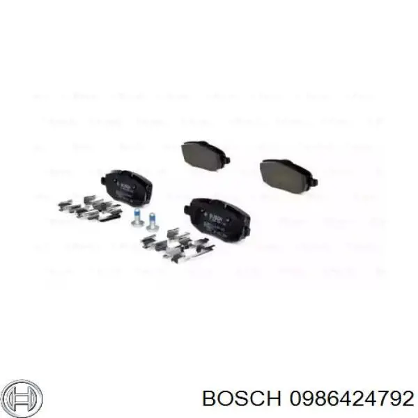 Передние тормозные колодки 0986424792 Bosch