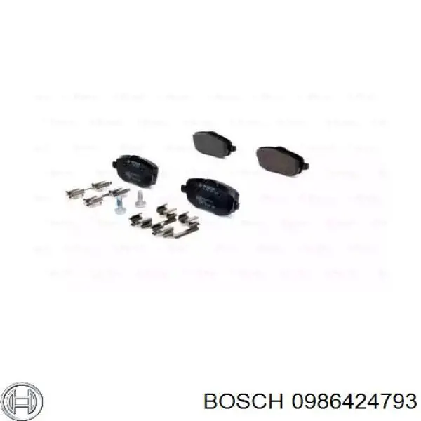 Передние тормозные колодки 0986424793 Bosch