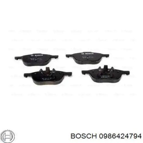 Колодки гальмівні передні, дискові 0986424794 Bosch