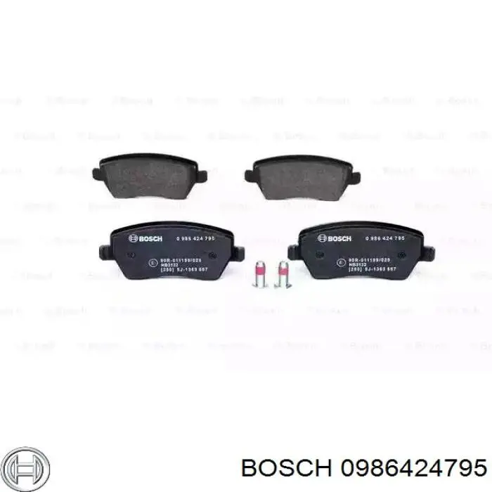 0986424795 Bosch колодки тормозные передние дисковые