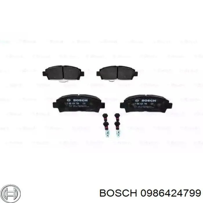 0986424799 Bosch колодки тормозные передние дисковые