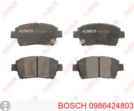 Передние тормозные колодки 0986424803 Bosch