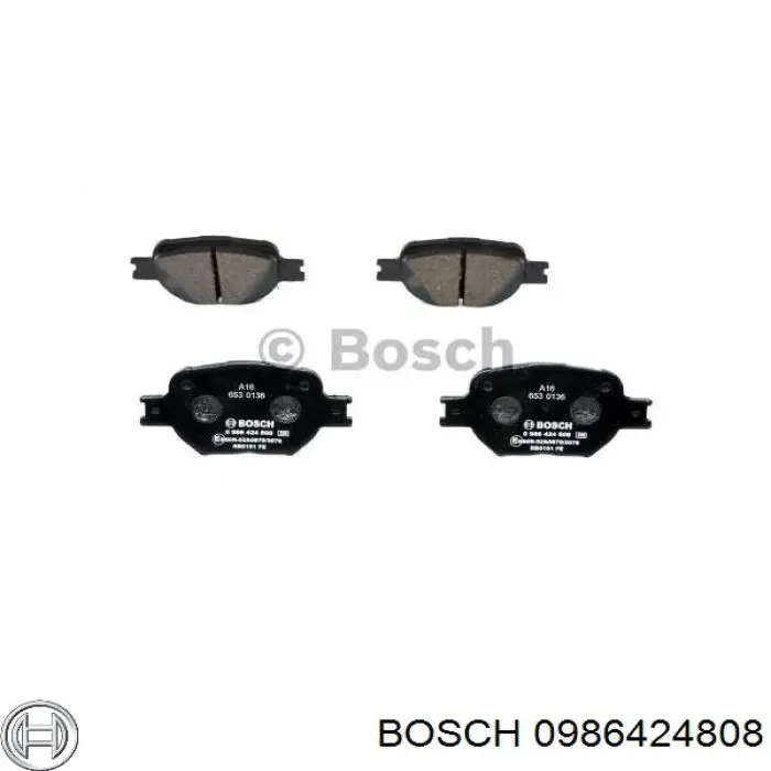 Pastillas de freno delanteras 0986424808 Bosch