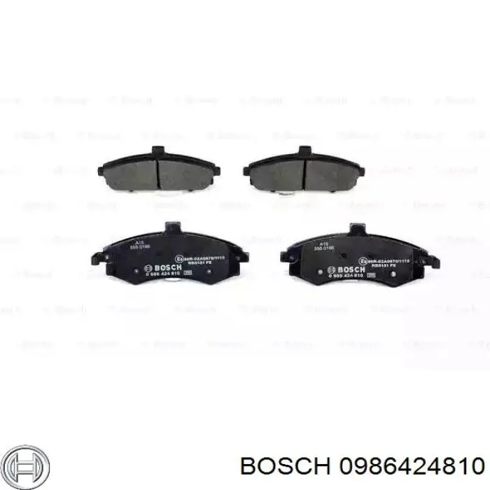 Передние тормозные колодки 0986424810 Bosch