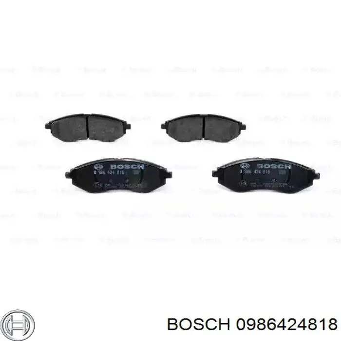 Передние тормозные колодки 0986424818 Bosch