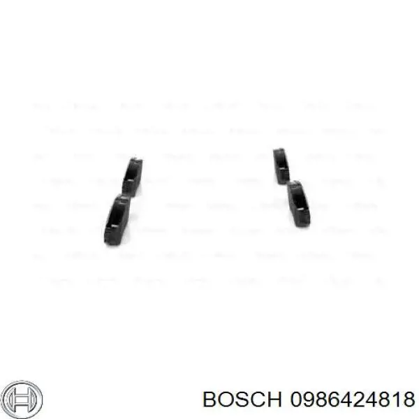 Колодки гальмівні передні, дискові 0986424818 Bosch