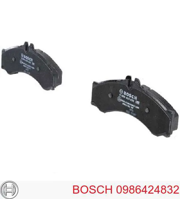 0986424832 Bosch колодки тормозные передние дисковые