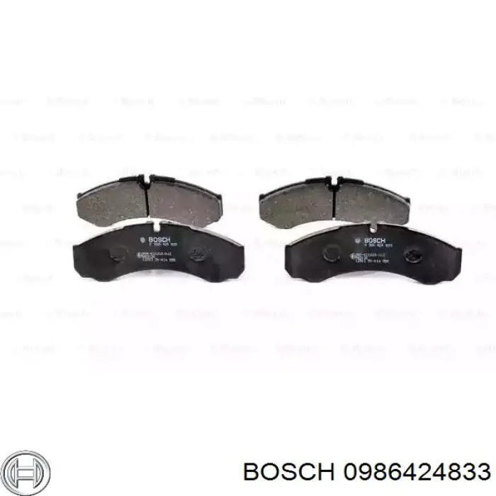 0 986 424 833 Bosch колодки тормозные передние дисковые