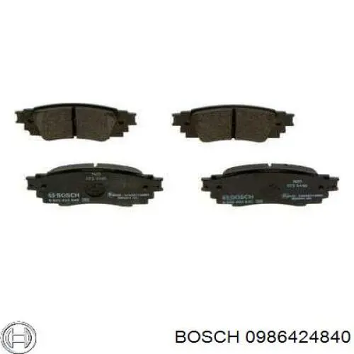 0 986 424 840 Bosch sapatas do freio traseiras de disco