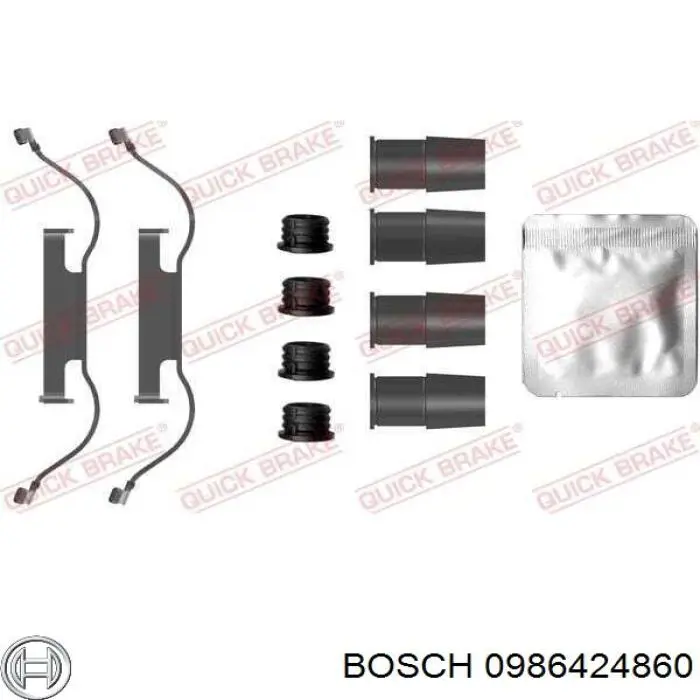 Передние тормозные колодки 0986424860 Bosch