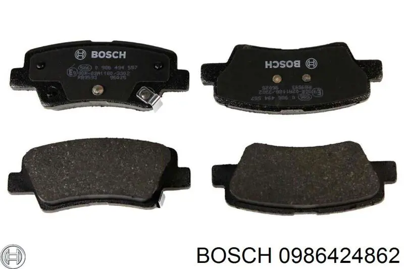 Передние тормозные колодки 0986424862 Bosch