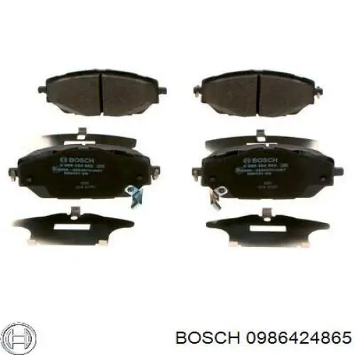 0986424865 Bosch sapatas do freio dianteiras de disco