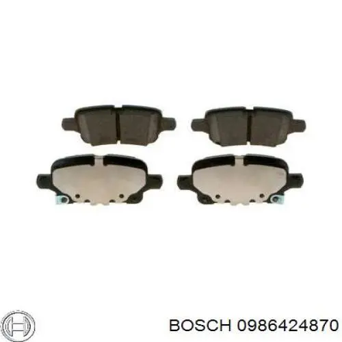 0986424870 Bosch sapatas do freio traseiras de disco