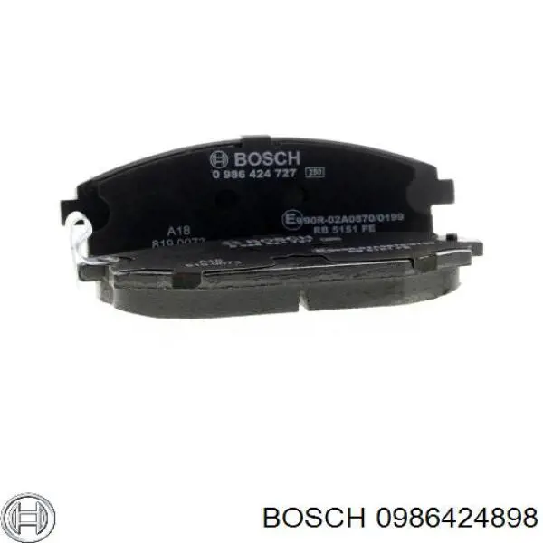 0986424898 Bosch sapatas do freio dianteiras de disco