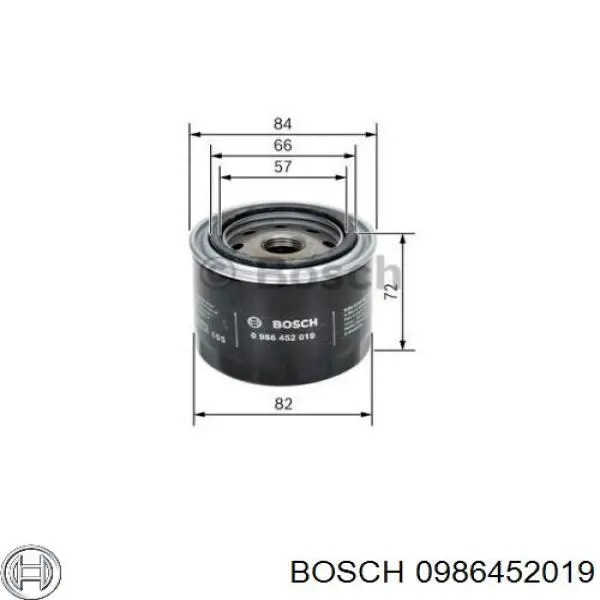 Фільтр масляний 0986452019 Bosch