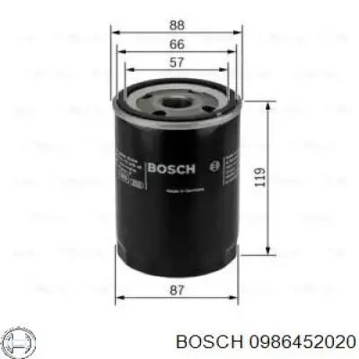 Масляный фильтр 0986452020 Bosch