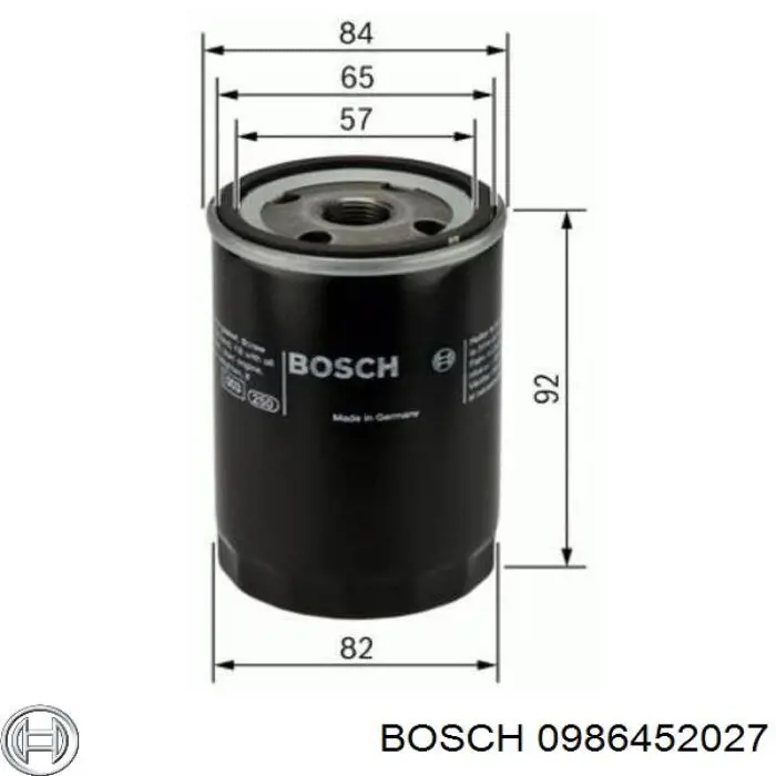 0986452027 Bosch масляный фильтр