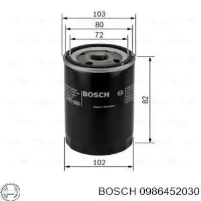 0 986 452 030 Bosch масляный фильтр
