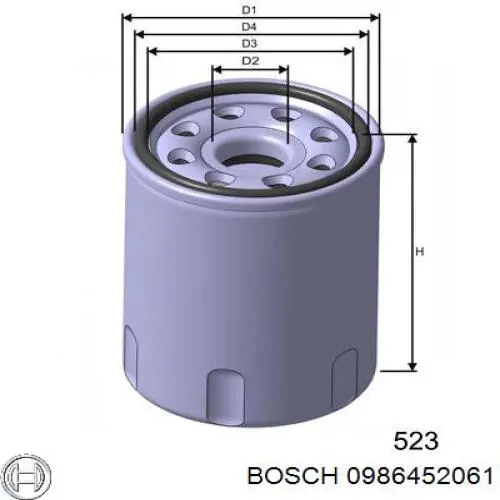 0986452061 Bosch Масляный фильтр двигателя