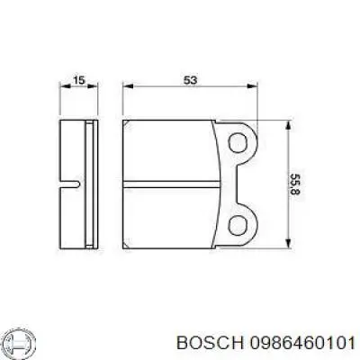 0 986 460 101 Bosch колодки тормозные задние дисковые