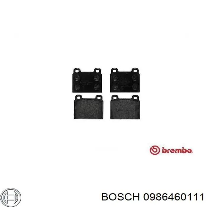 Pastillas de freno delanteras 0986460111 Bosch