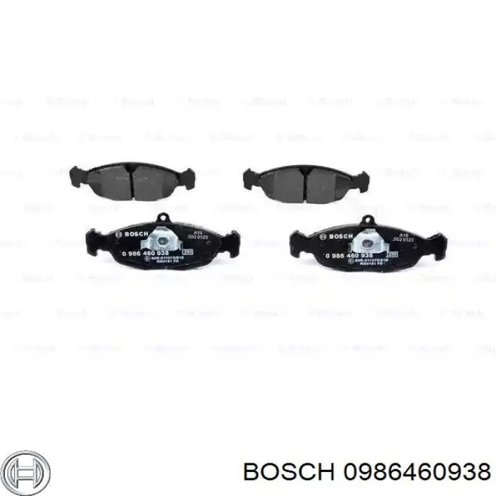 Колодки тормозные передние дисковые Bosch 0986460938