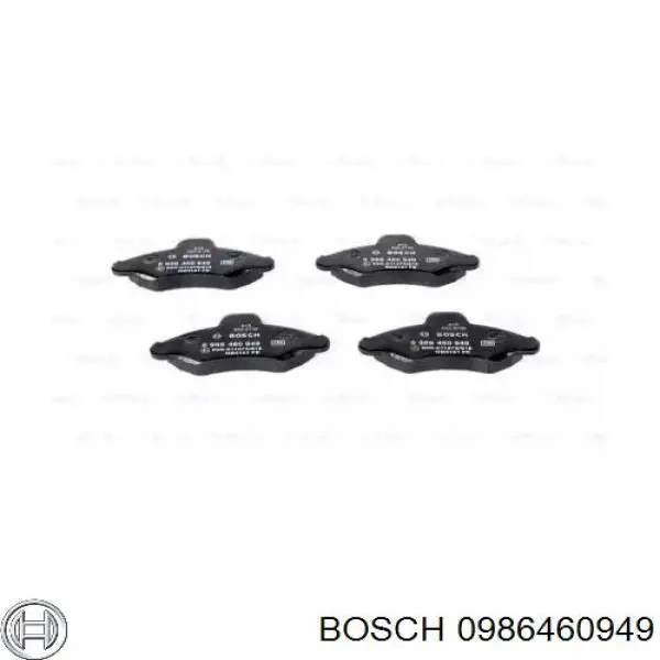 0 986 460 949 Bosch колодки тормозные передние дисковые