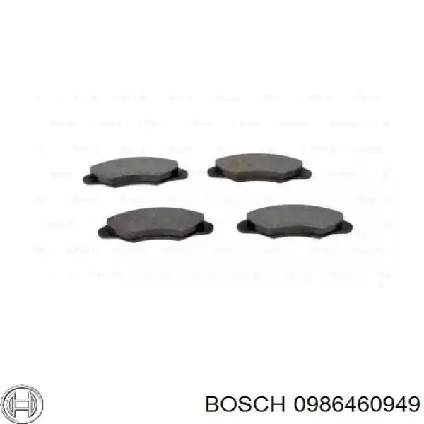 Pastillas de freno delanteras 0986460949 Bosch