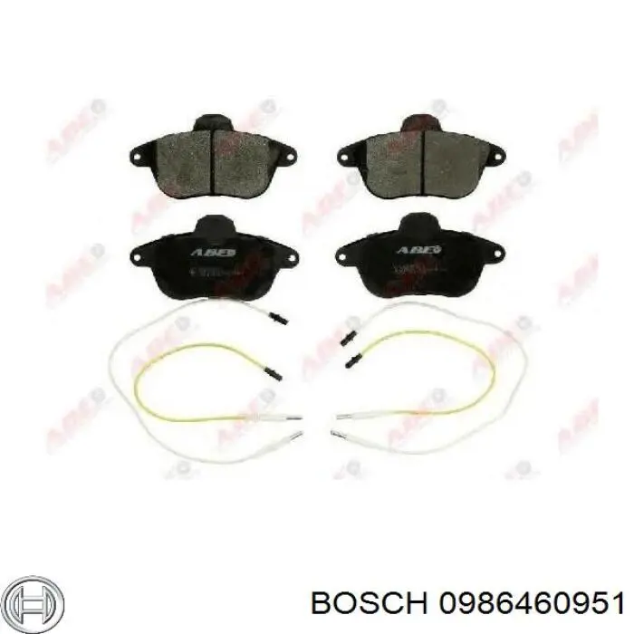 Передние тормозные колодки 0986460951 Bosch