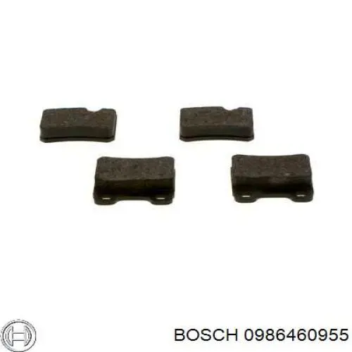 0 986 460 955 Bosch колодки тормозные задние дисковые