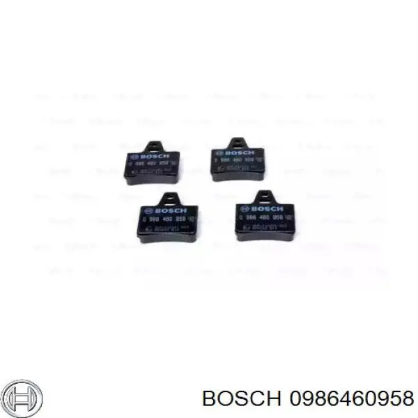 0986460958 Bosch задние тормозные колодки