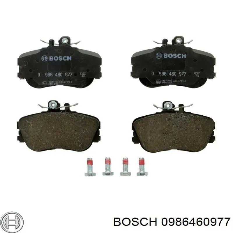 0986460977 Bosch колодки тормозные передние дисковые