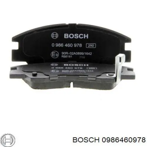 Передние тормозные колодки 0986460978 Bosch