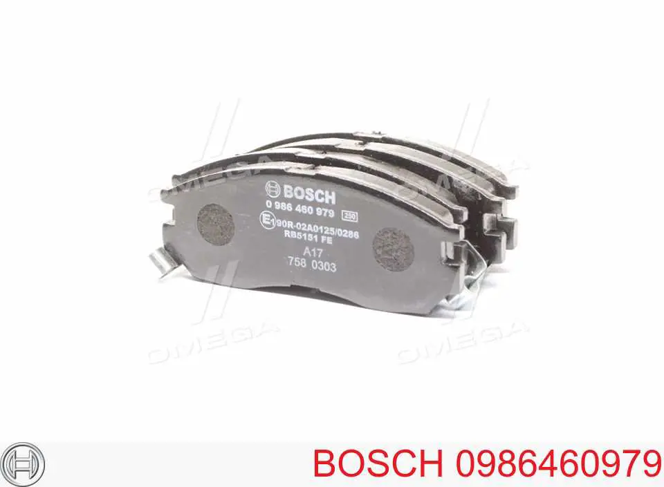 0986460979 Bosch колодки тормозные передние дисковые