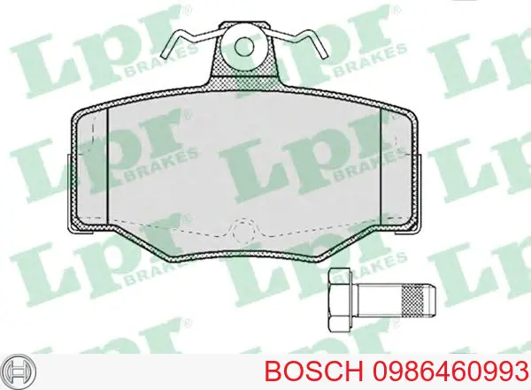 Задние тормозные колодки 0986460993 Bosch