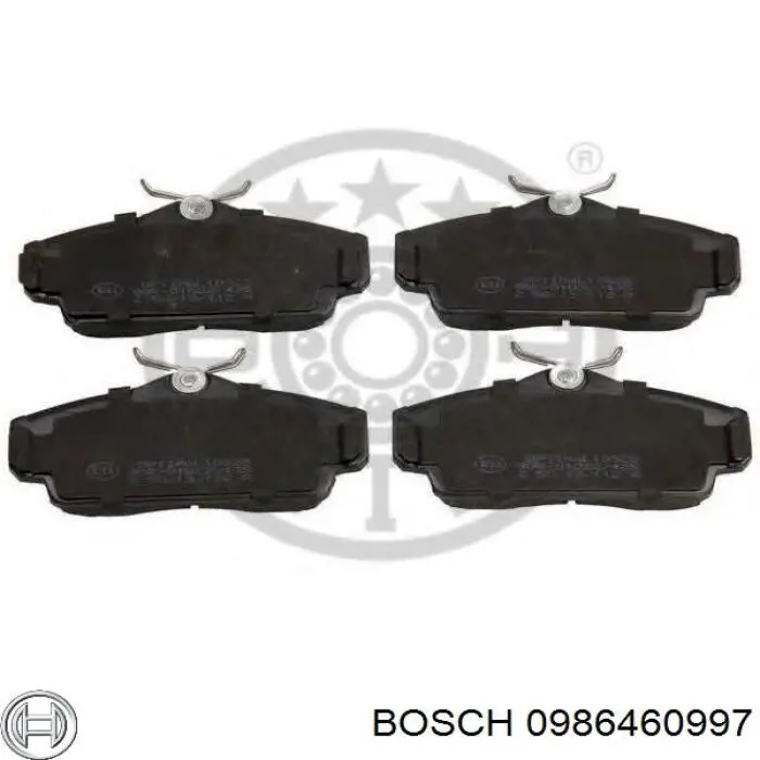 Передние тормозные колодки 0986460997 Bosch