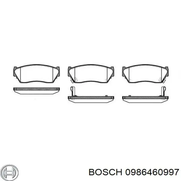 Pastillas de freno delanteras 0986460997 Bosch