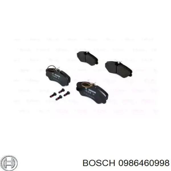 0 986 460 998 Bosch колодки тормозные передние дисковые