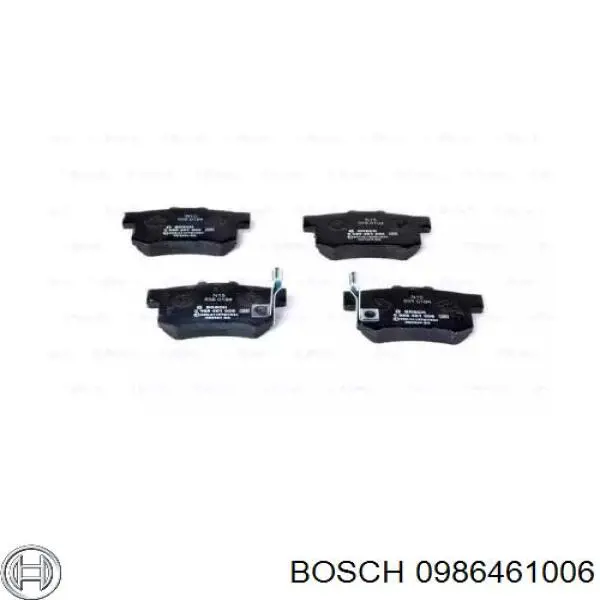 Купить 0986461006 Bosch Колодки тормозные задние, дисковые