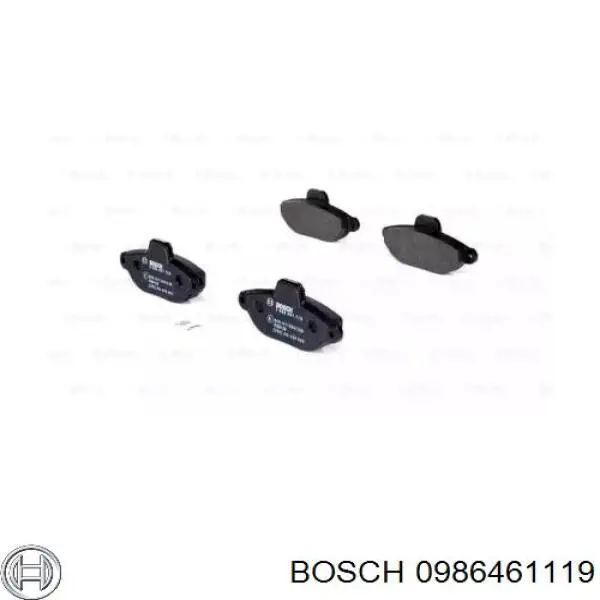 Передние тормозные колодки 0986461119 Bosch