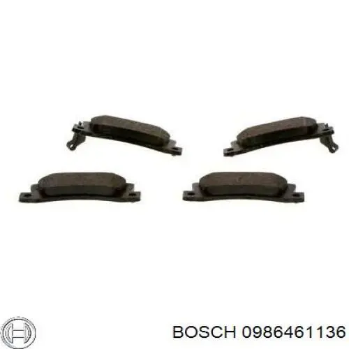 Колодки дисковые  Bosch 0986461136 цена, от 15.78 USD