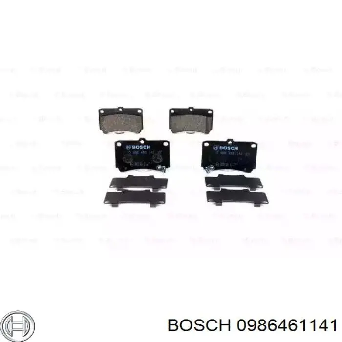 0 986 461 141 Bosch колодки тормозные передние дисковые