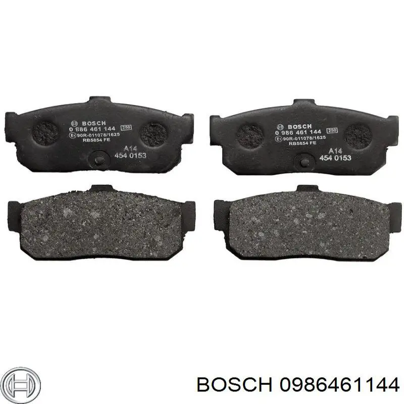 0 986 461 144 Bosch колодки тормозные задние дисковые