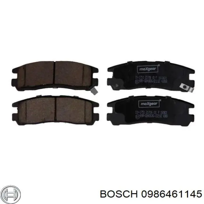 Pastillas de freno traseras 0986461145 Bosch