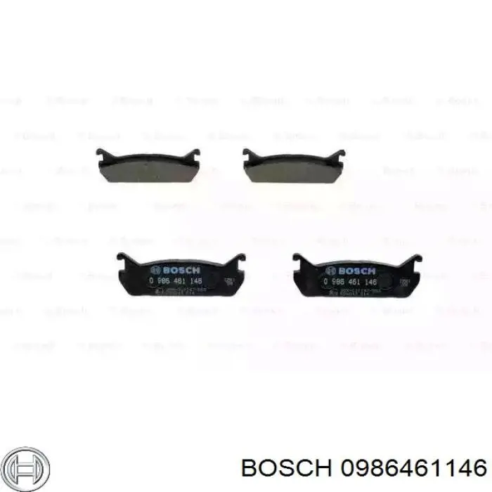 0986461146 Bosch колодки тормозные задние дисковые