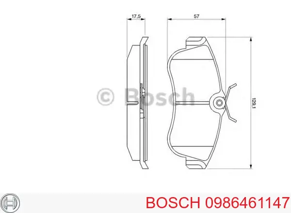 0986461147 Bosch колодки тормозные передние дисковые