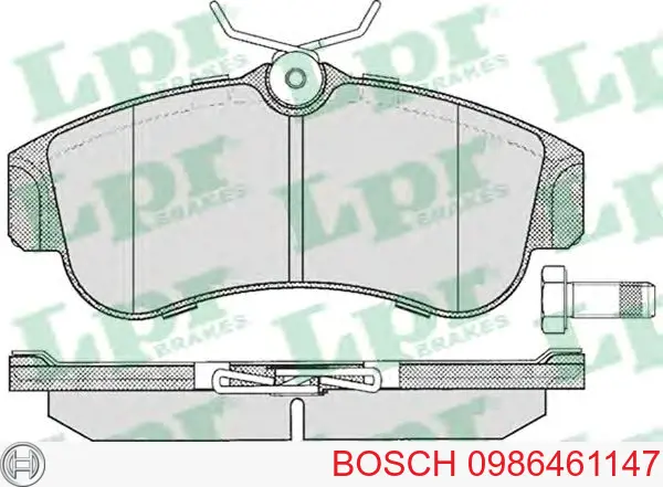 Купить 0986461147 Bosch Колодки тормозные