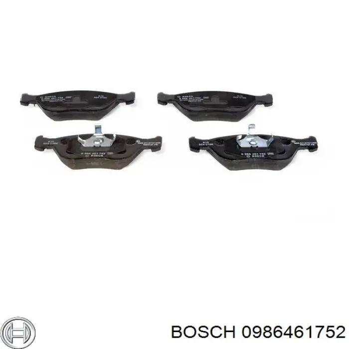 0986461752 Bosch передние тормозные колодки